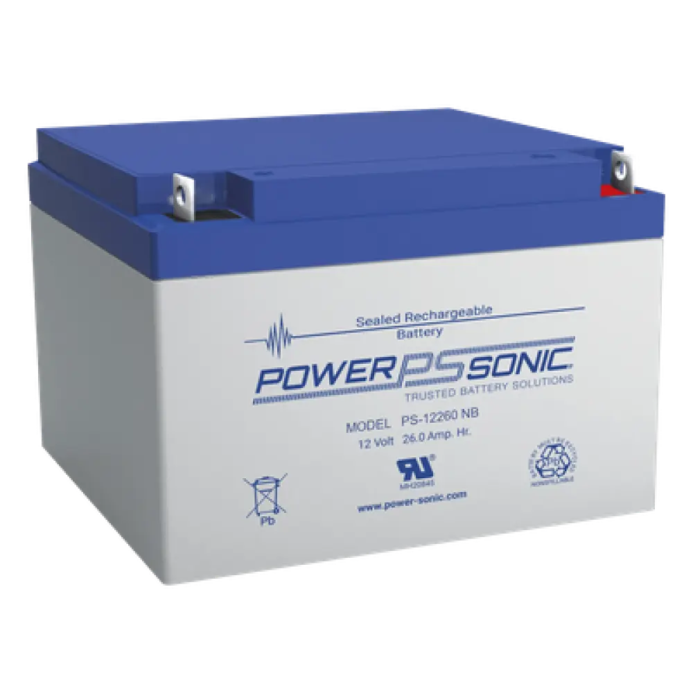 Batería de Respaldo AGM/VRLA / 12V / 26Ah / Terminales NB2 / Vida Útil 5 Años / Reconocida UL