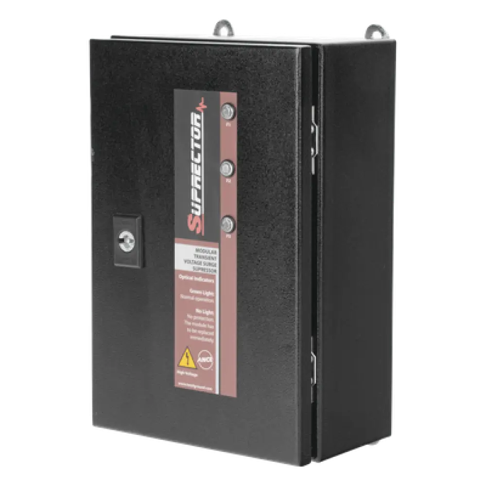 Supresor de Transientes Clase B / 3 Fases / 127/220 Vca / 80 kA / Gabinete NEMA 4 / 30x20x12 cm (11.8x7.9x4.7 in)