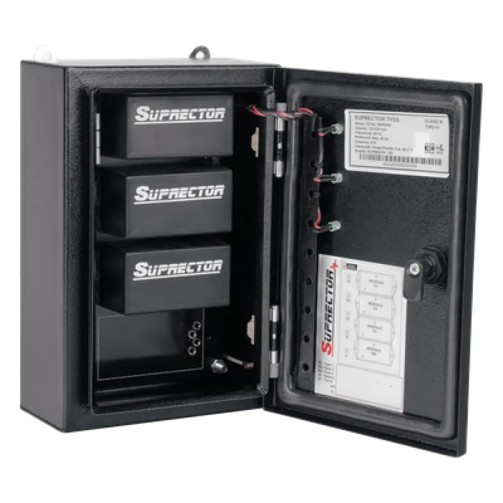 Supresor de Transientes Clase B / 3 Fases / 127/220 Vca / 80 kA / Gabinete NEMA 4 / 30x20x12 cm (11.8x7.9x4.7 in)