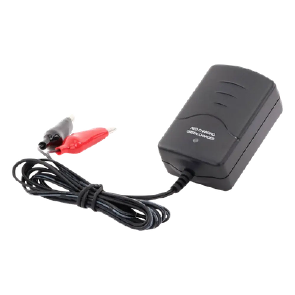 Cargador de Baterías SLA/VRLA / 12V / 2 a 5Ah / Doble Velocidad Automática / Entrada Universal 100-240VCA / Pinzas de Cocodrilo