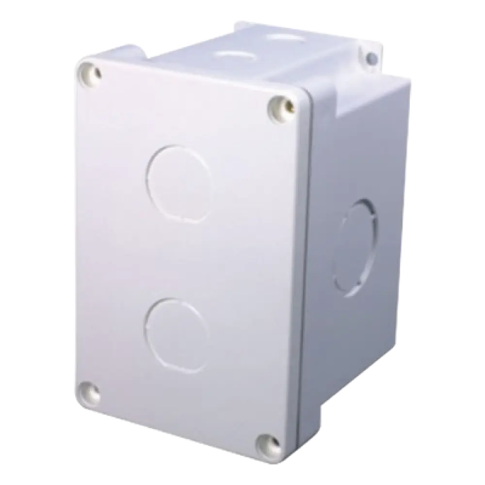 Caja Superficial a Prueba de Agua / IP67 / 2 Salidas / 120 x 80 x 79.7 mm / 4.72 x 3.15 x 3.14 in / Certificaciones RoHS y UL