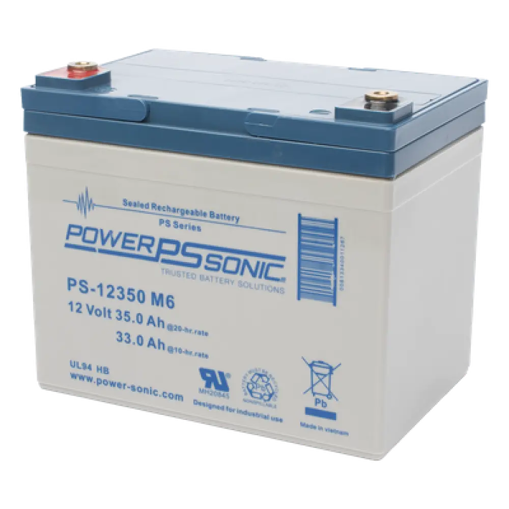 Batería de Respaldo AGM/VRLA / 12V 35Ah / Terminales M6 / Vida Útil 5 Años / Certificación UL