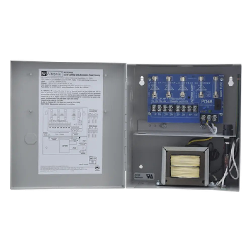 Fuente de Poder CCTV / 4 Salidas / 24 Vca @ 3.5 A o 28 Vca @ 3 A / 115 Vca / NEMA 1