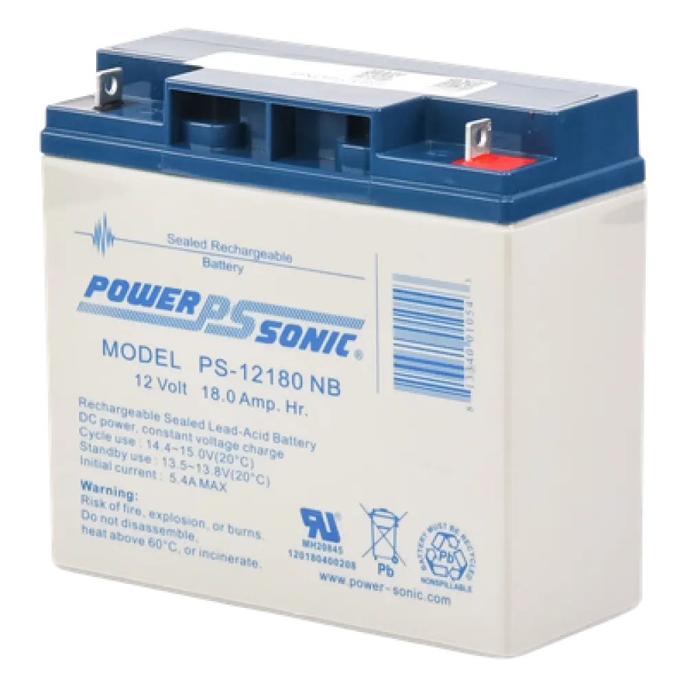 Batería de Respaldo AGM/VRLA / 12V / 18 Ah / Terminales NB / Vida Útil 5 Años / Libre de Mantenimiento