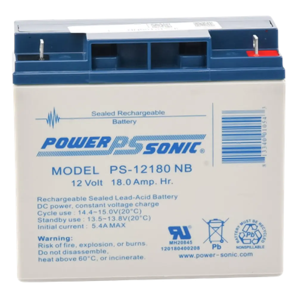 Batería de Respaldo AGM/VRLA / 12V / 18 Ah / Terminales NB / Vida Útil 5 Años / Libre de Mantenimiento