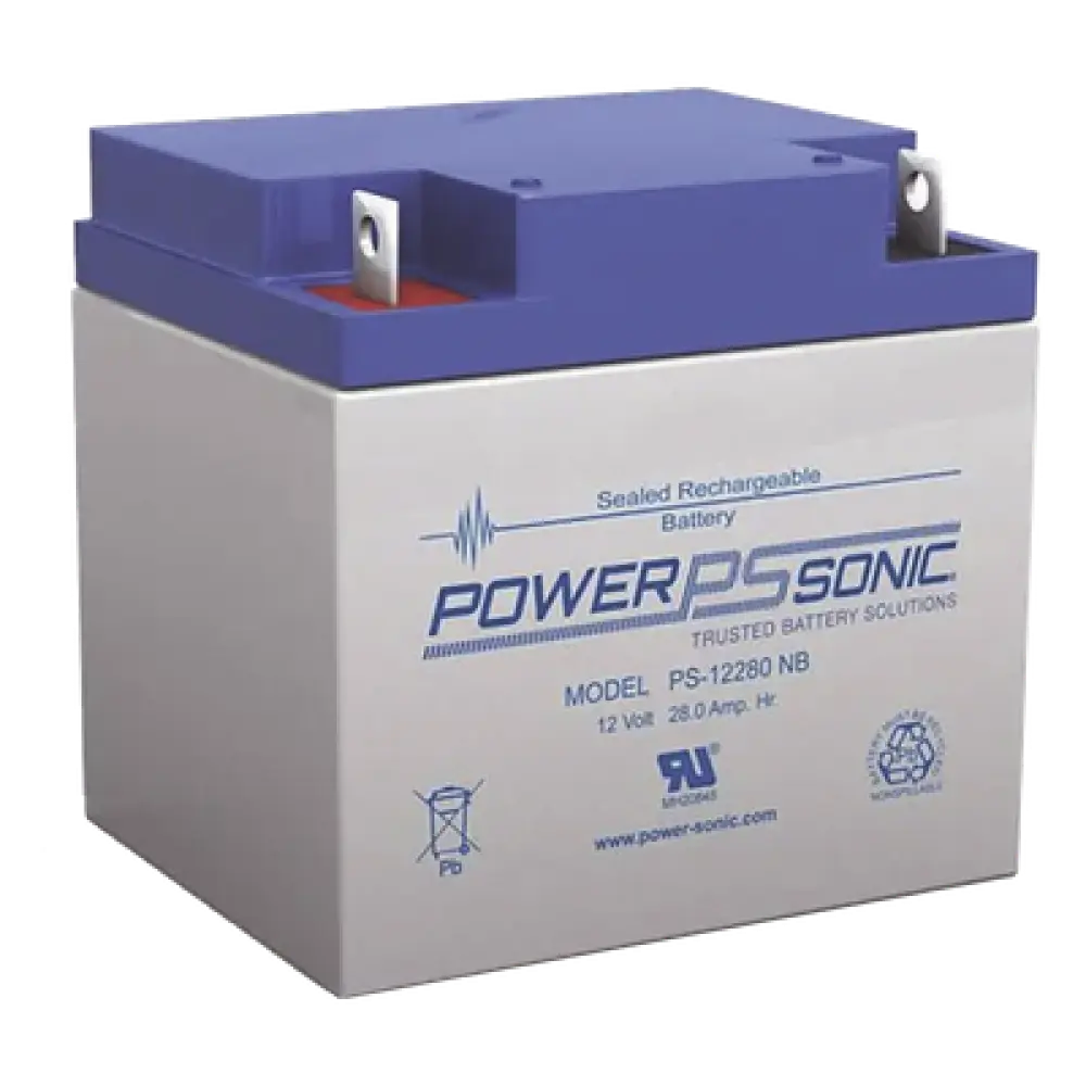Batería de Respaldo AGM/VRLA / 12V / 28Ah / Terminales NB / 5 Años Vida Útil / UL Reconocida