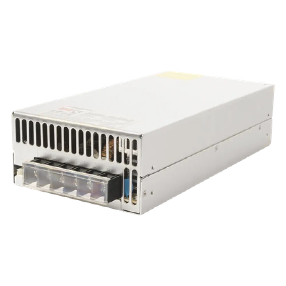 Fuente de poder industrial conmutada / 600W / 12Vcc / 50A / Entrada: 90-132Vca o 180-264Vca seleccionable / Ventilador incorporado