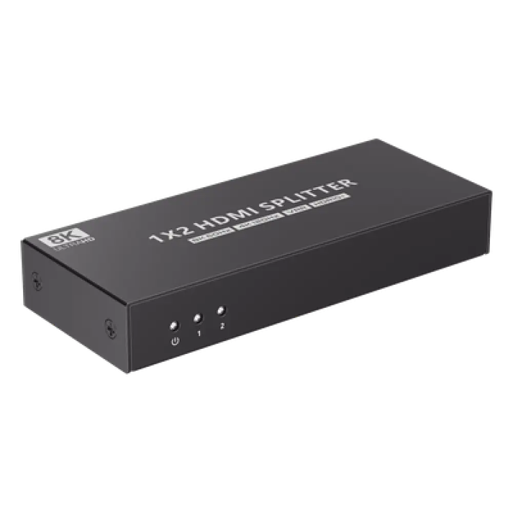 Splitter HDMI / 1x2 / HDMI 2.1 / 8K @ 60 Hz / 4K @ 120 Hz / 48 Gbps / HDR10+ / Dolby Vision / HDCP 2.3