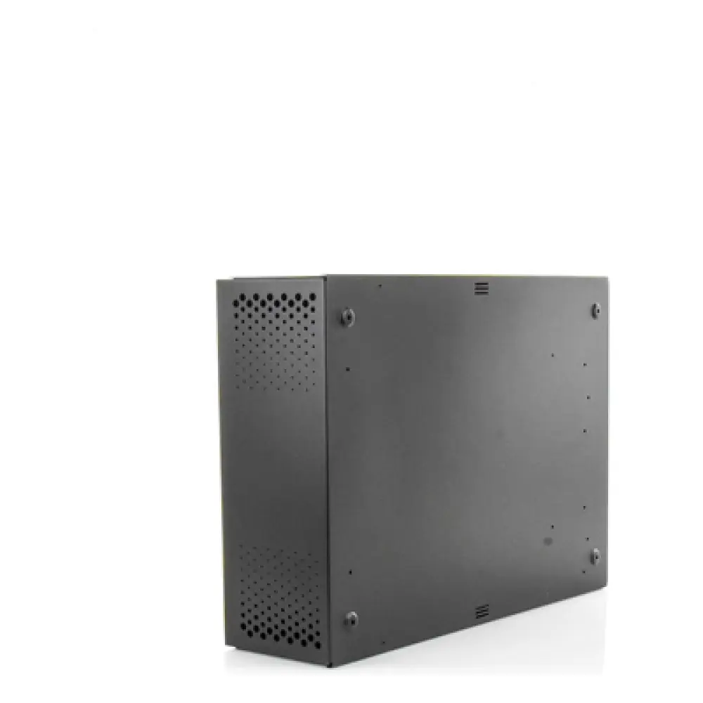 Gabinete Metálico para DVR/NVR / Acero Calibre 20 / 525x180x677 mm / Chapa con Llave / Compatible Ventilador 120 mm / Fijación Mesa o Escritorio