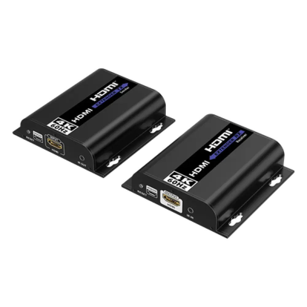 Extensor HDMI IP / 4K @60Hz / 120 m (393.7 ft) / Cat 6 / HDR10 / 18 Gbps / IR Bidireccional / Aluminio
