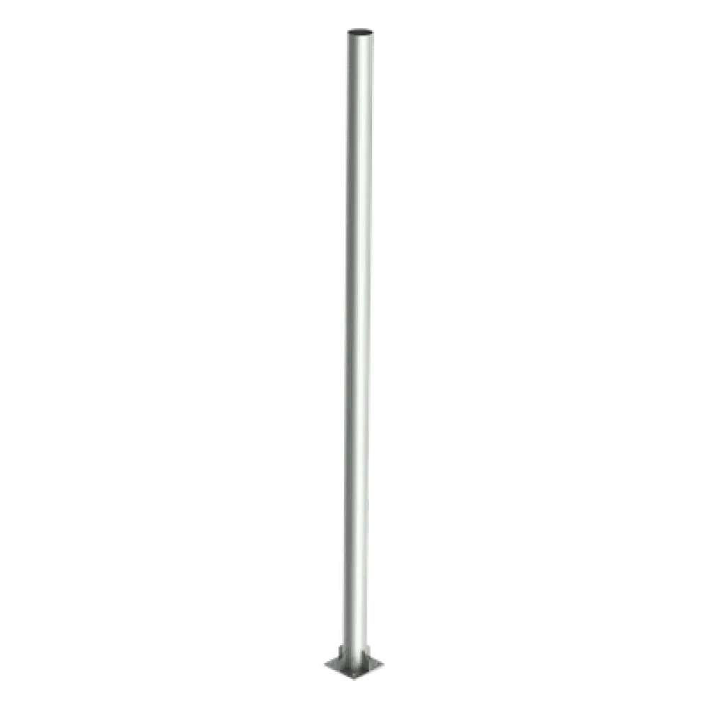Poste Tubular de Acero Galvanizado / 6 m (19.7 ft) de Altura / Carga Máxima 20 kg / Base 30 x 30 cm / Cédula 30