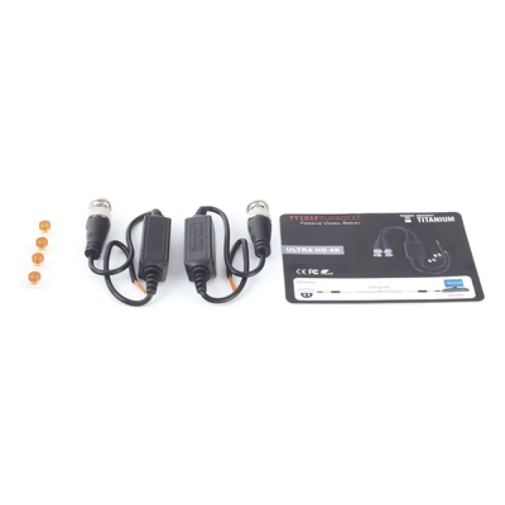 Kit de Transceptores Pasivos / TurboHD 4K / HD-TVI HD-CVI AHD CVBS COAXITRON / Audio por Coaxitron / Blindado RF / 200 m (656 ft)