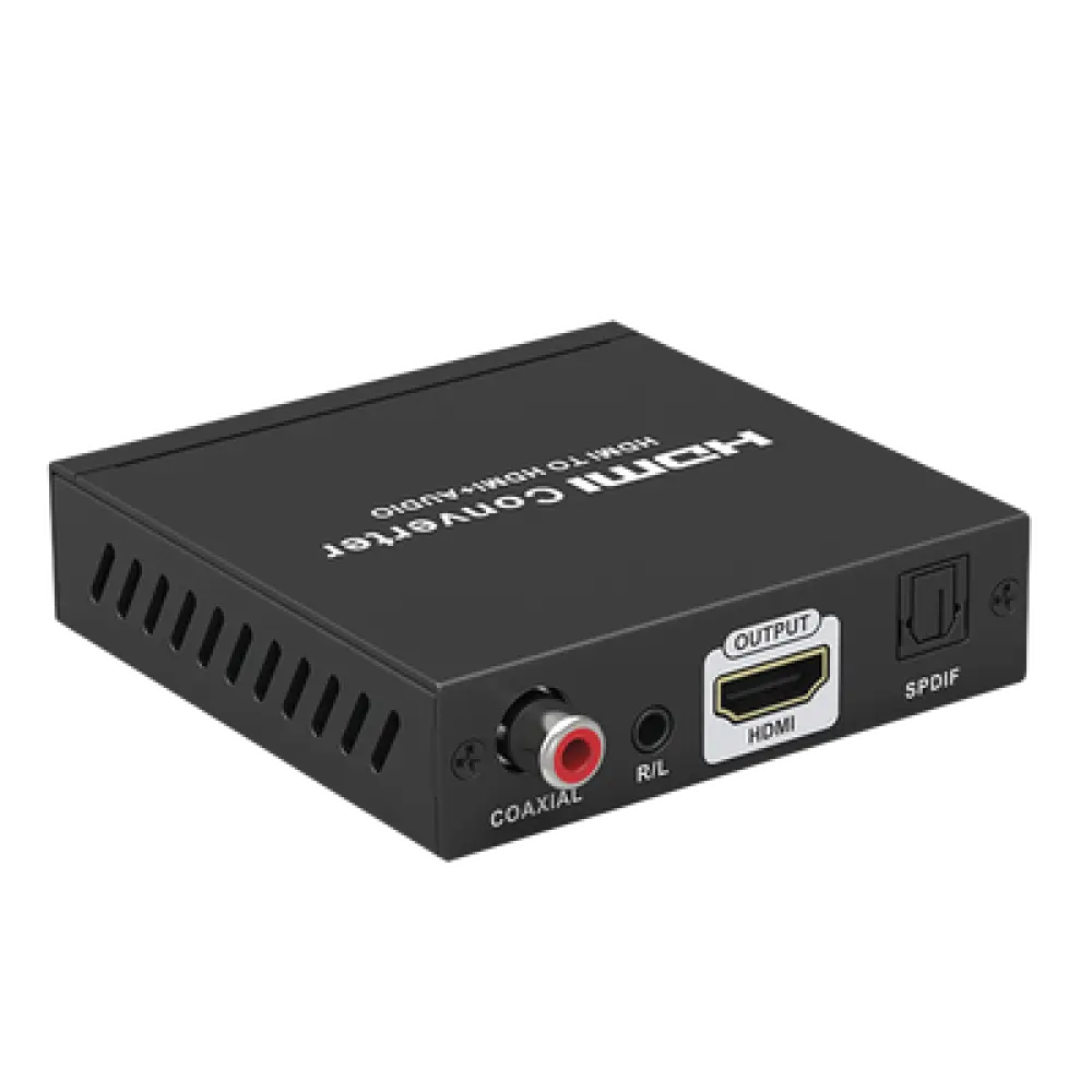 Extractor de Audio HDMI / 4K 60 Hz HDR / Salida SPDIF + Coaxial + R/L 3.5 mm / ARC / HDCP 1.4/2.2 Bidireccional / Salida HDMI Solo Video