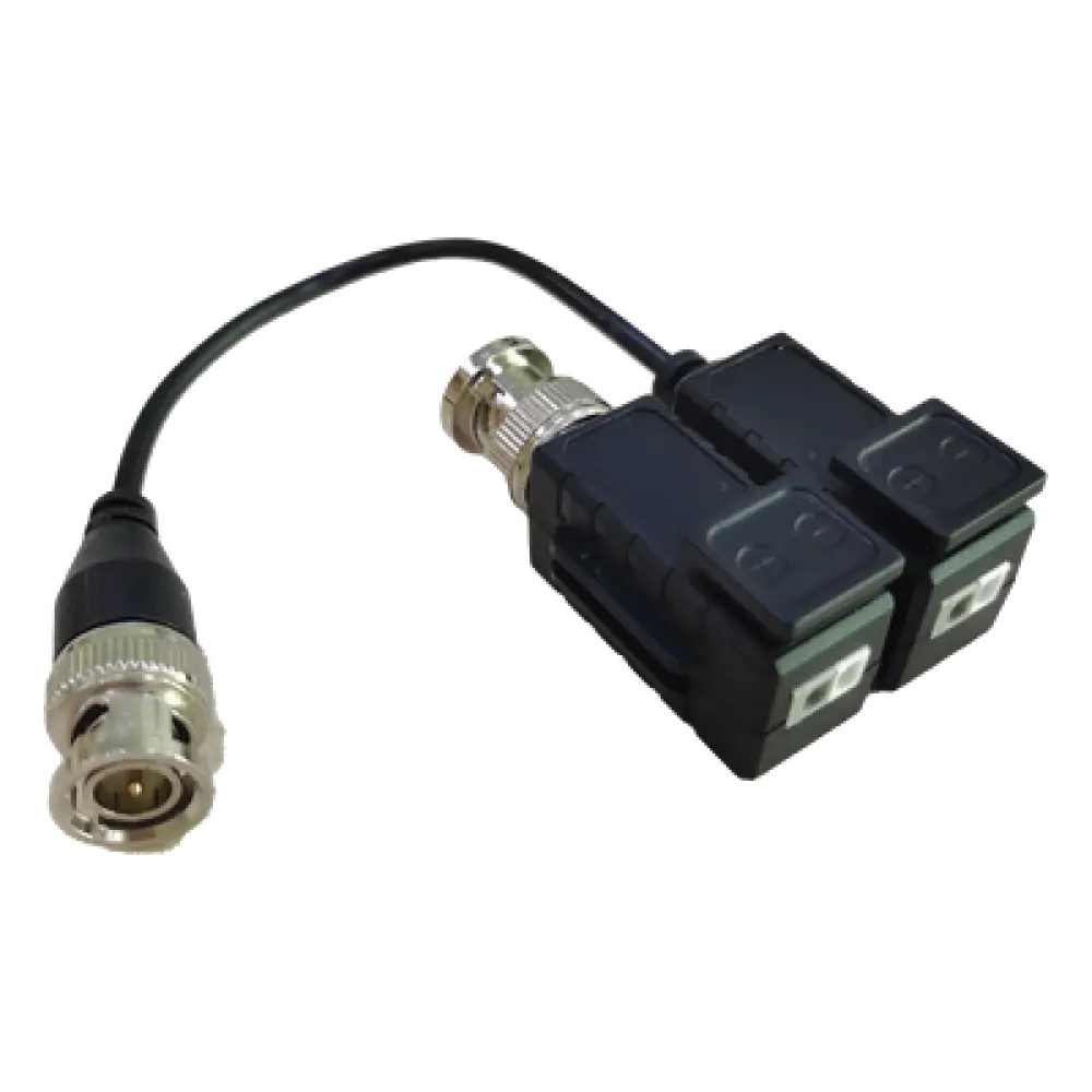 Kit de Transceptores Pasivos / 5MP / Transmisión 200 m (656.2 ft) / UTP Cat 5e/6/6a/7 / Protección TVS / Terminales Push-Pin