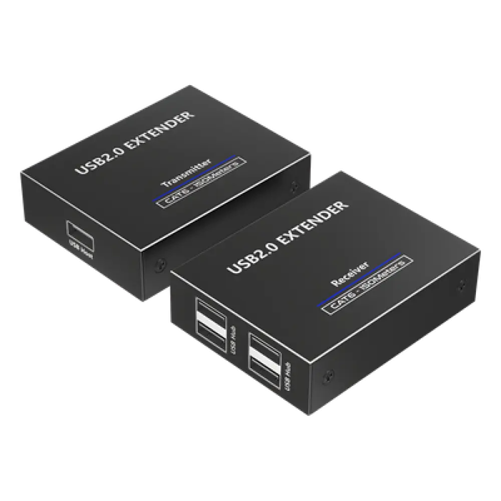 Extensor USB 2.0 / 4 Puertos / Alcance 150 m (492.1 ft) / Cat 5e/6/6a/7 / Conexión en Cascada / Protección contra Sobretensiones