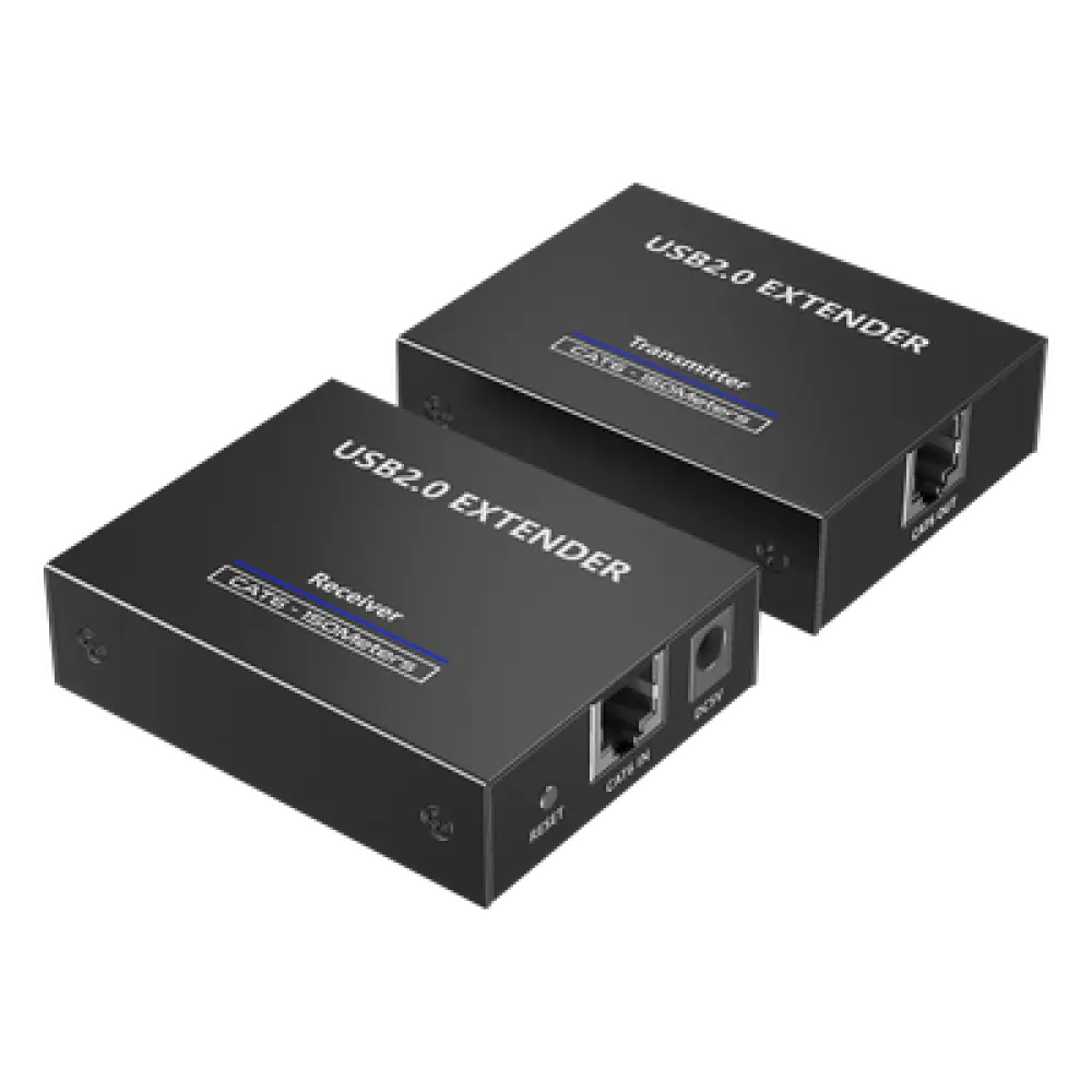 Extensor USB 2.0 / 4 Puertos / Alcance 150 m (492.1 ft) / Cat 5e/6/6a/7 / Conexión en Cascada / Protección contra Sobretensiones