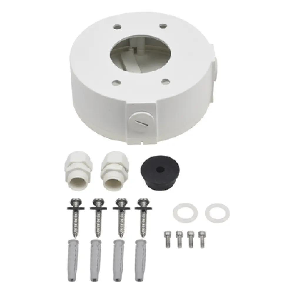 Caja de Conexiones Universal / Interior / Aluminio / Blanco / Bala Domo Turret / 3 y 4 Orificios / Conexión 3/4