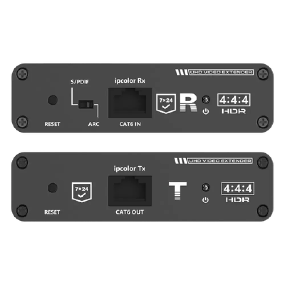 Extensor HDMI / 4K @ 60 Hz / Sin Compresión / Cero Latencia / Alcance 700 m (2296.6 ft) / Cascada 10 Receptores / IR Bidireccional / ARC / S/PDIF