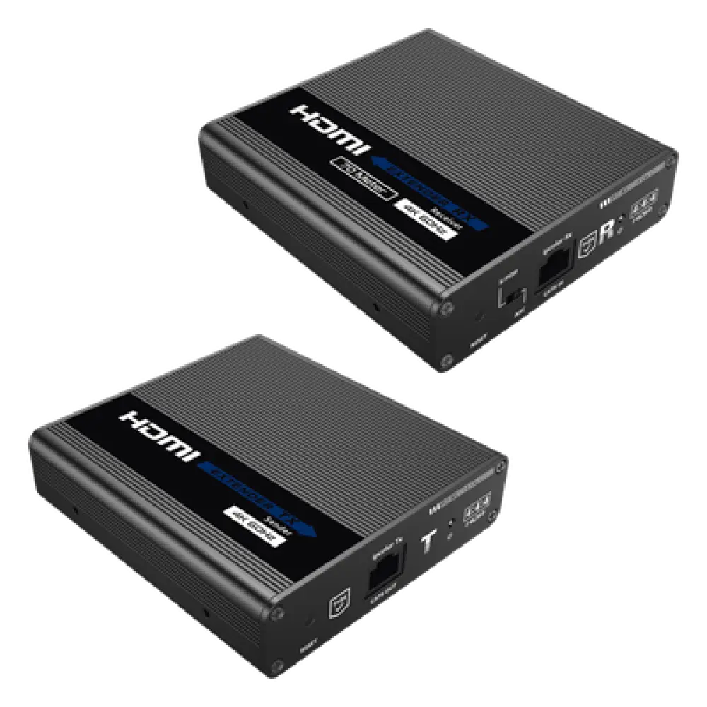Extensor HDMI / 4K @ 60 Hz / Sin Compresión / Cero Latencia / Alcance 700 m (2296.6 ft) / Cascada 10 Receptores / IR Bidireccional / ARC / S/PDIF