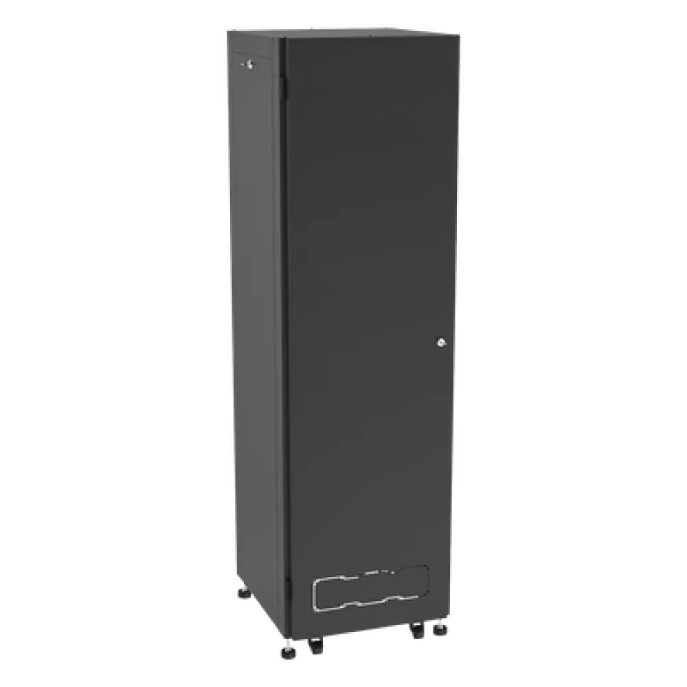 Gabinete Rack 19" / 42UR / 600 x 600 mm / Puerta Seguridad 3 Puntos / Cristal Templado / Laterales Desmontables