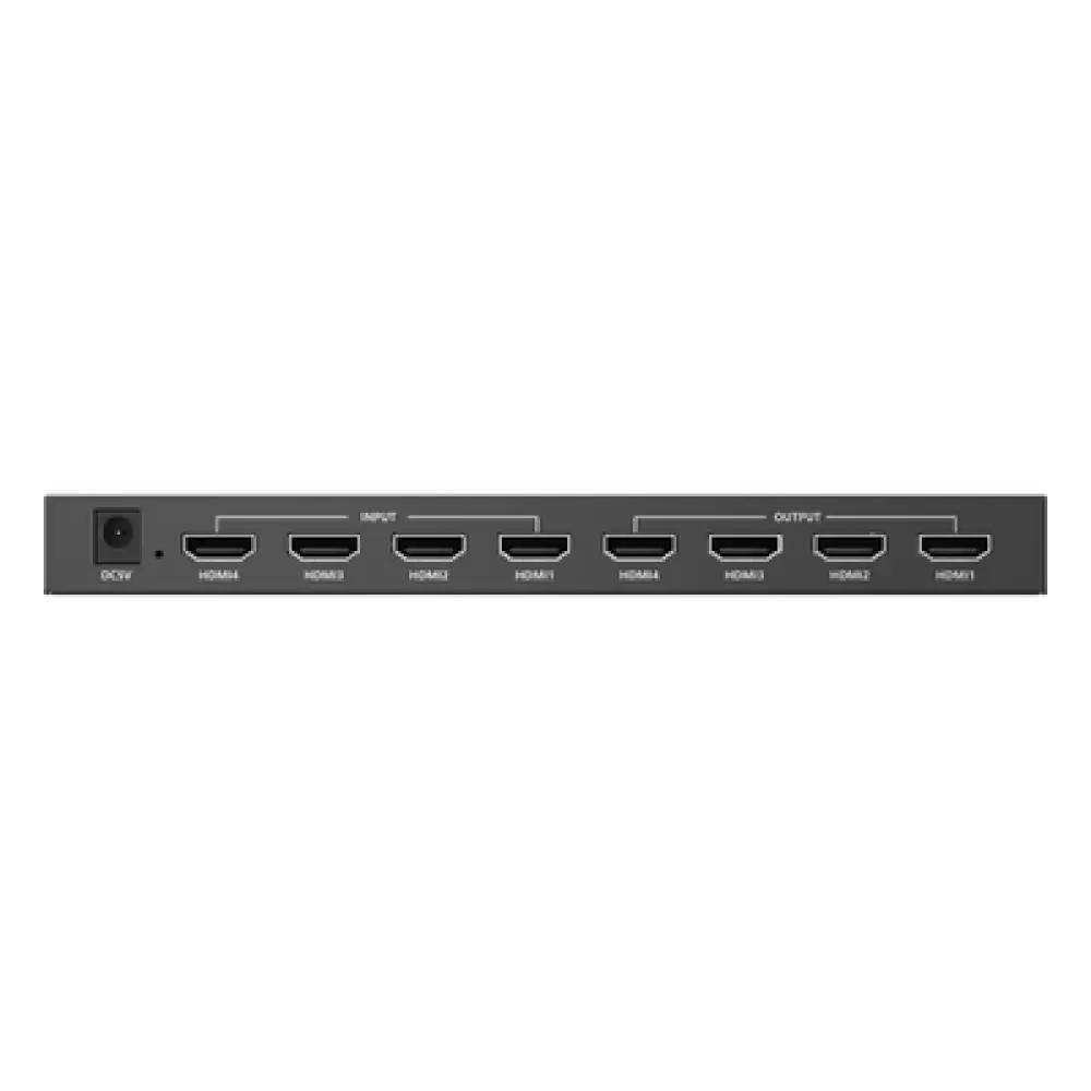 Switch Matricial HDMI / 4x4 / 4K UHD 4096x2160@60Hz / HDR10 / 18 Gbps / 600 MHz / Audio 7.1 / EDID / Downscaling Automático