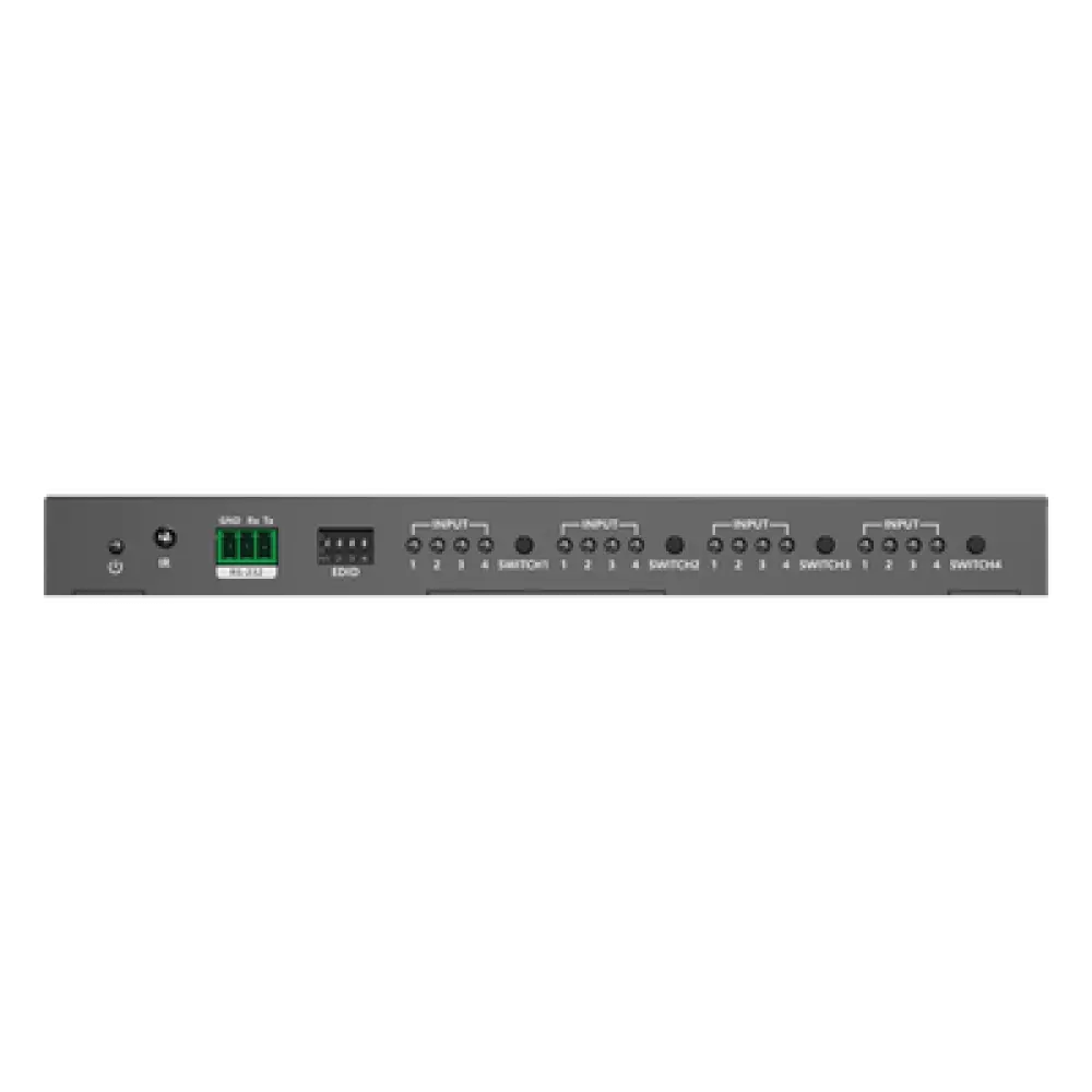 Switch Matricial HDMI / 4x4 / 4K UHD 4096x2160@60Hz / HDR10 / 18 Gbps / 600 MHz / Audio 7.1 / EDID / Downscaling Automático