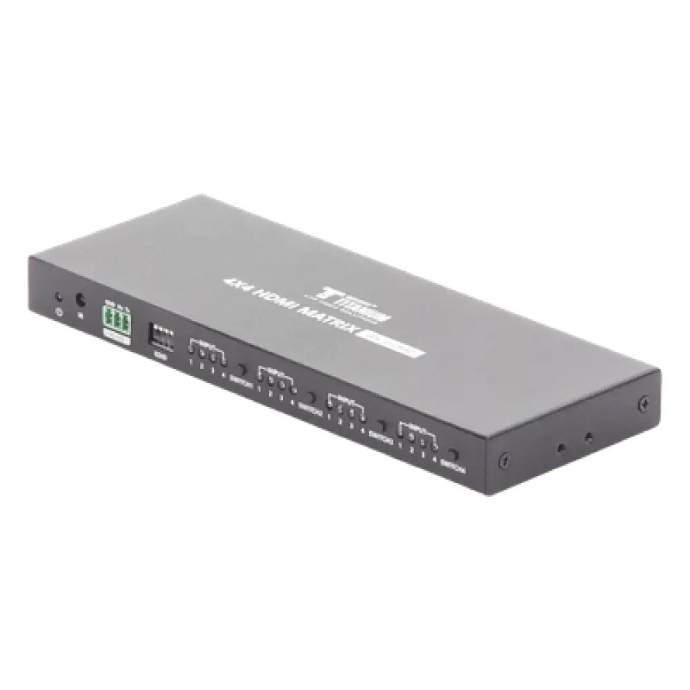Switch Matricial HDMI / 4x4 / 4K UHD 4096x2160@60Hz / HDR10 / 18 Gbps / 600 MHz / Audio 7.1 / EDID / Downscaling Automático