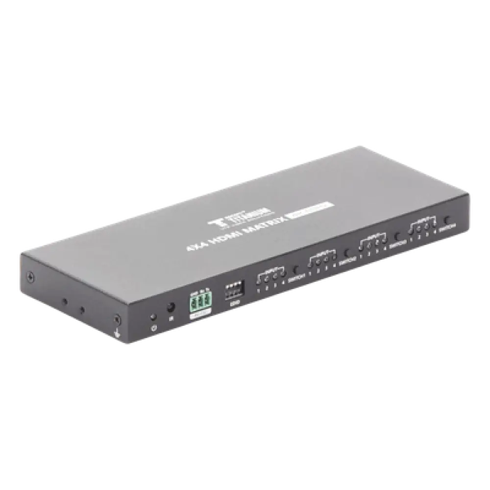 Switch Matricial HDMI / 4x4 / 4K UHD 4096x2160@60Hz / HDR10 / 18 Gbps / 600 MHz / Audio 7.1 / EDID / Downscaling Automático