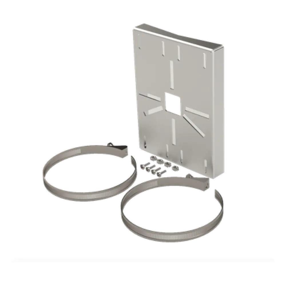 Montaje Universal para Cámara / Acero Galvanizado Calibre 16 / Poste 2' a 5' / Acabado Rugoso Fino / Exterior