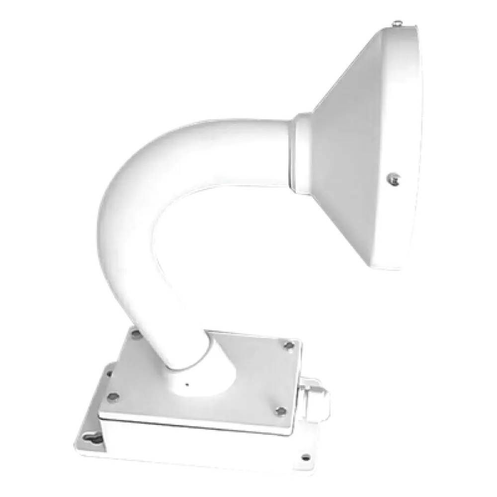 Montaje Universal de Pared / Cuello de Ganso Anti-Retorno / Caja de Conexiones Exterior / Carga 4.5 kg / Aluminio Blanco