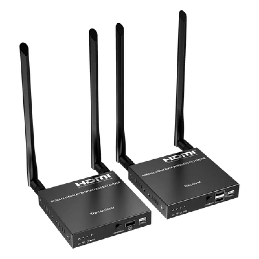 Extensor HDMI Inalámbrico / 4K@60Hz 4096x2160 / KVM Integrado / Banda 5G / Alcance 50 m (164 ft) / 1 a 4 Pantallas