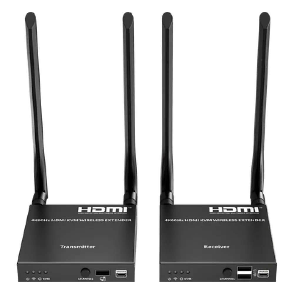 Extensor HDMI Inalámbrico / 4K@60Hz 4096x2160 / KVM Integrado / Banda 5G / Alcance 50 m (164 ft) / 1 a 4 Pantallas