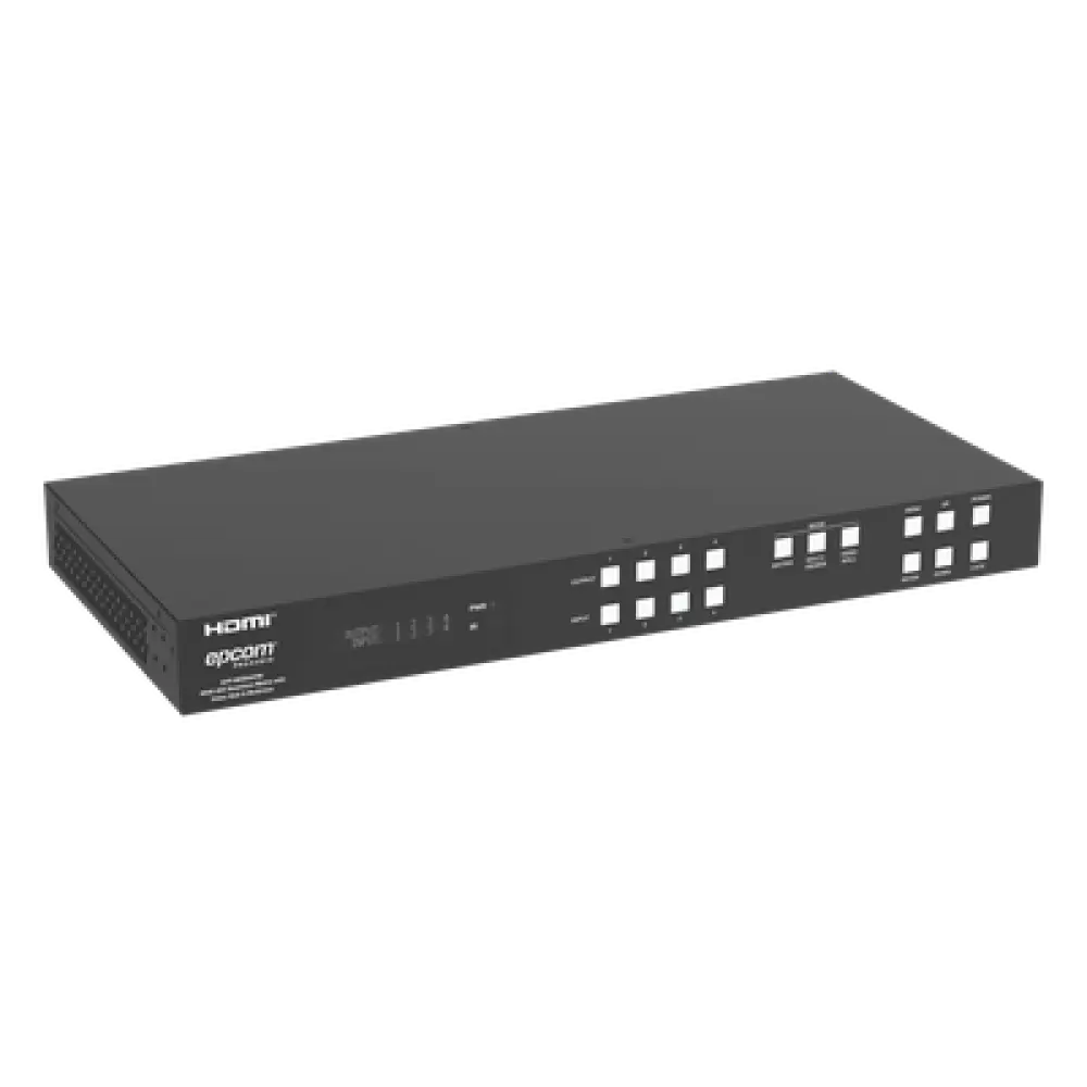 Switch Matrix HDMI / 4x4 / 18 Gbps / 4K@60Hz / HDCP 2.2 / TCP-IP y RS-232 / Audio LPCM y Dolby True HD / Conectores Phoenix