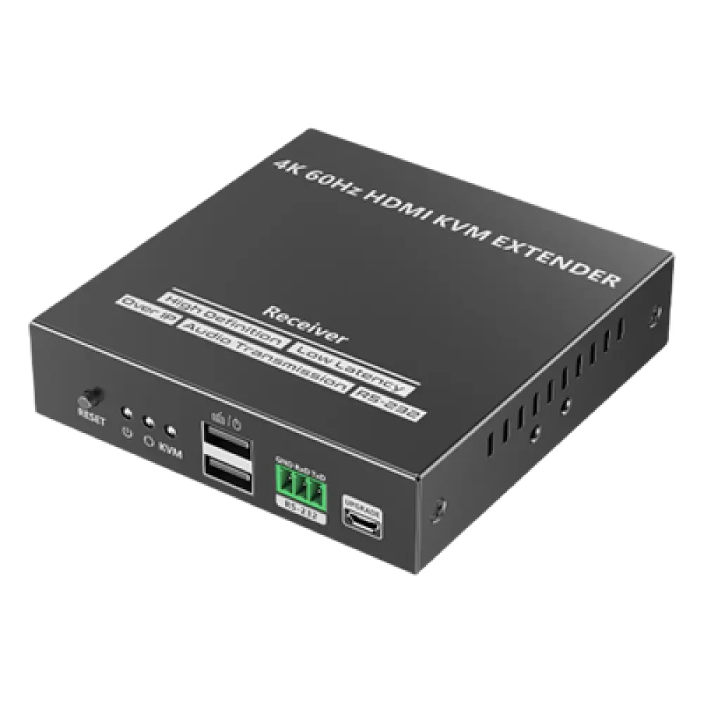 Receptor Extensor HDMI / 4K @ 60 Hz / Alcance 150 m (492.1 ft) / KVM y RS-232 / Cat 6/6a/7 / 18 Gbps