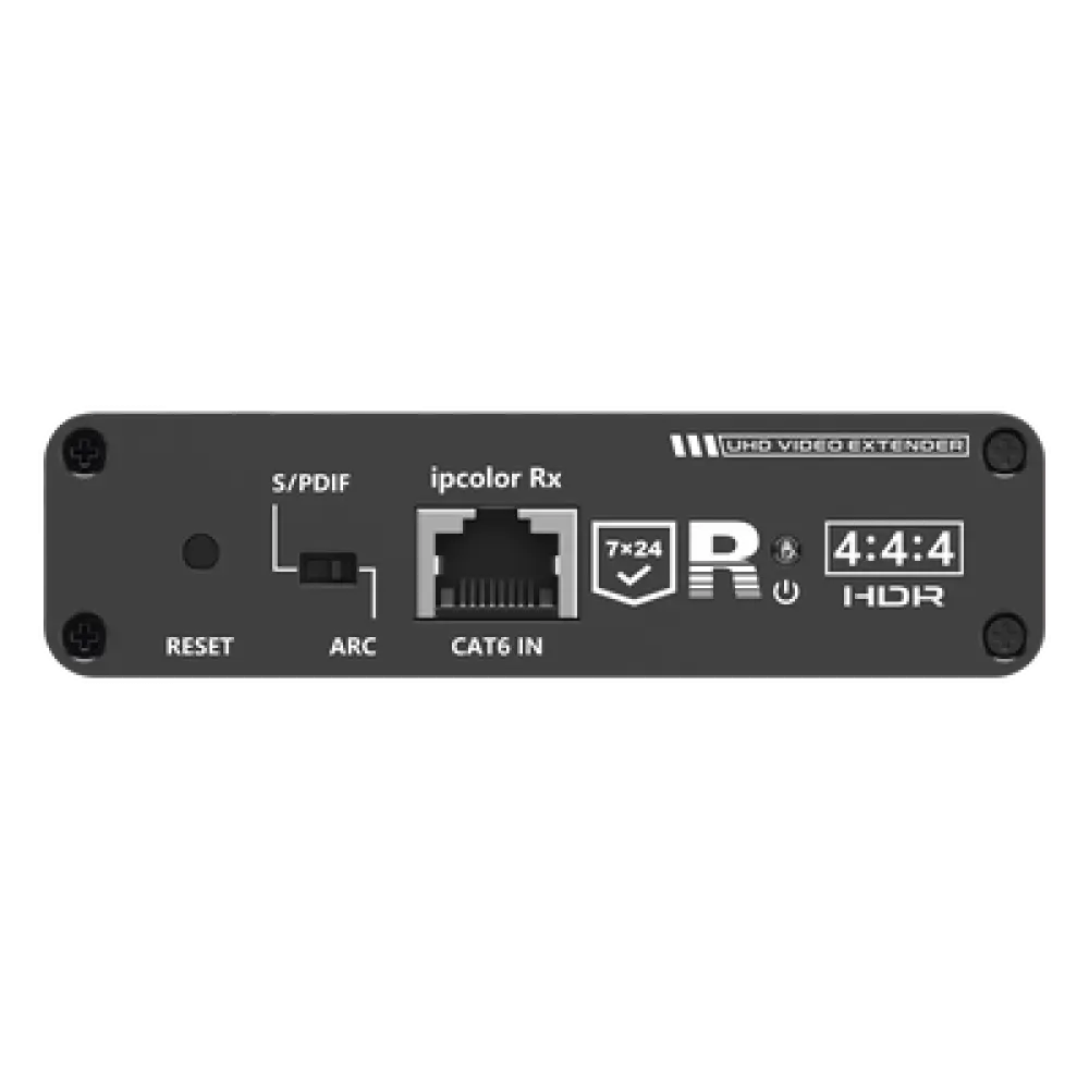 Receptor HDMI IPColor / 4K@60Hz / Sin Compresión / IR / 70 m (229.7 ft) / Cascada hasta 700 m (2296.6 ft) / 24/7
