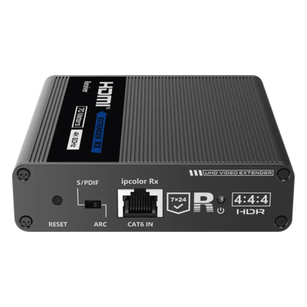 Receptor HDMI IPColor / 4K@60Hz / Sin Compresión / IR / 70 m (229.7 ft) / Cascada hasta 700 m (2296.6 ft) / 24/7