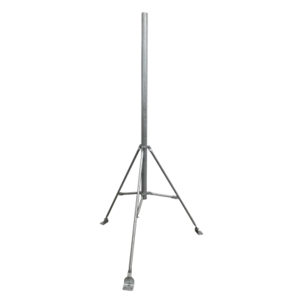 Mástil con Tripié / 2" x 1.5 m (4.9 ft) / Acero Galvanizado en Caliente / ASTM A-36 / Instalación en Losa