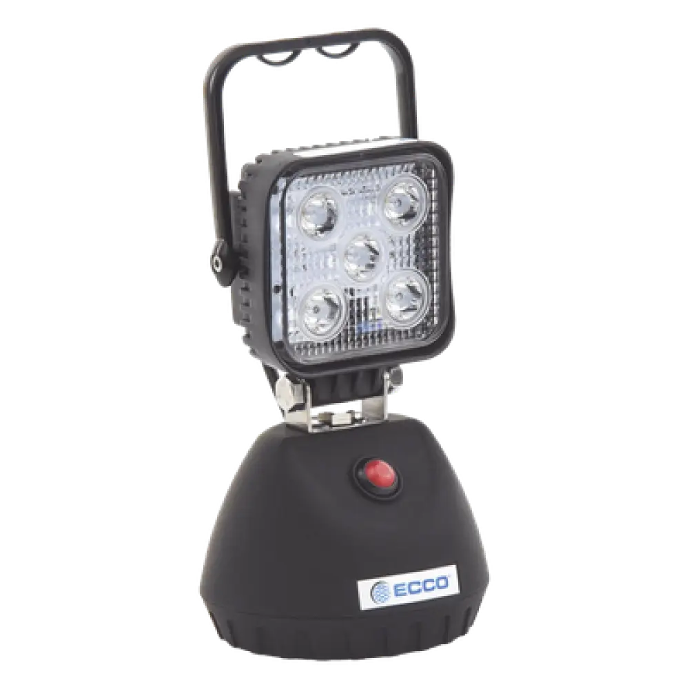 Luz de Trabajo Recargable / 650 Lúmenes / 5 LED 3W / IP67 / Montaje Magnético / 3-4 Horas Autonomía