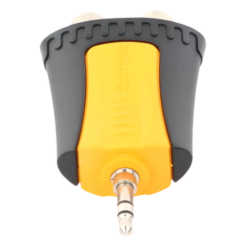 Adaptador de Audio / 3.5 mm Estéreo a 2 RCA Hembra / Carcasa de Plástico / Precableado