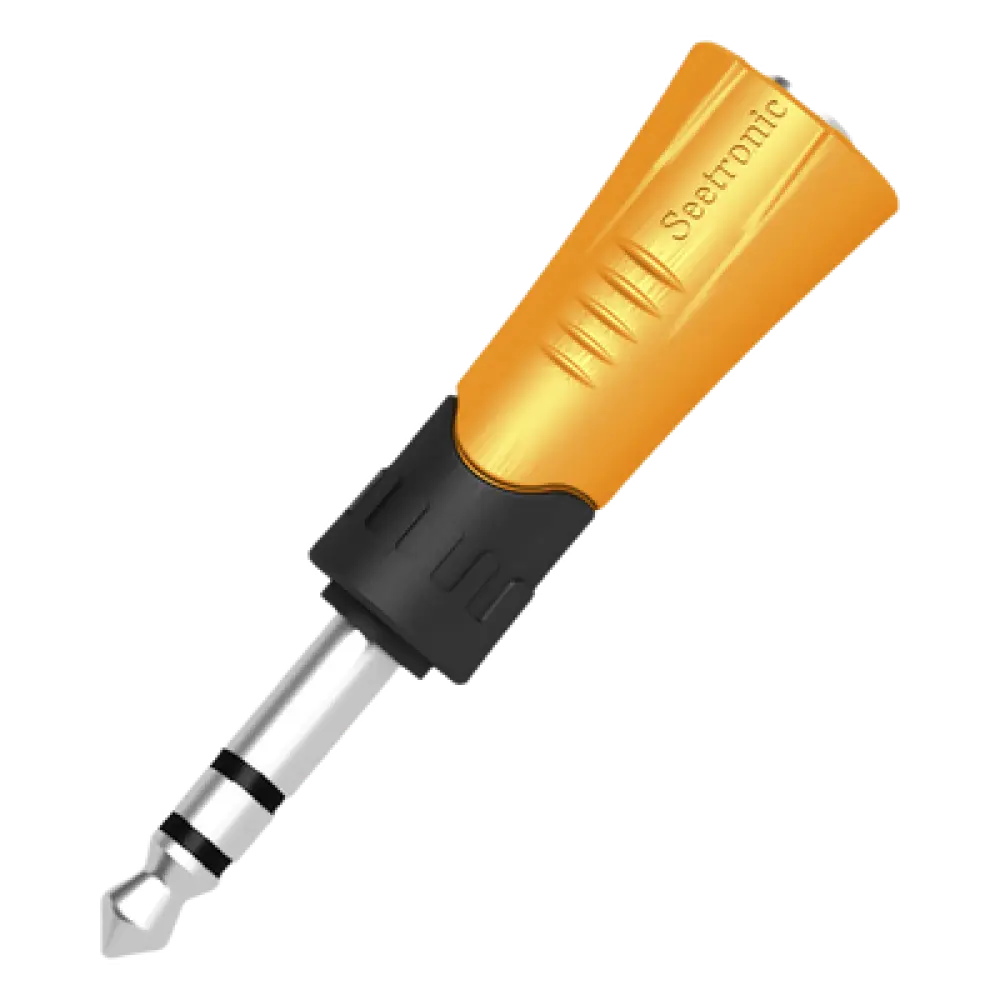 Adaptador de Audio Estéreo / 1/4" (6.35 mm) a Jack 3.5 mm / Carcasa Plástica Resistente
