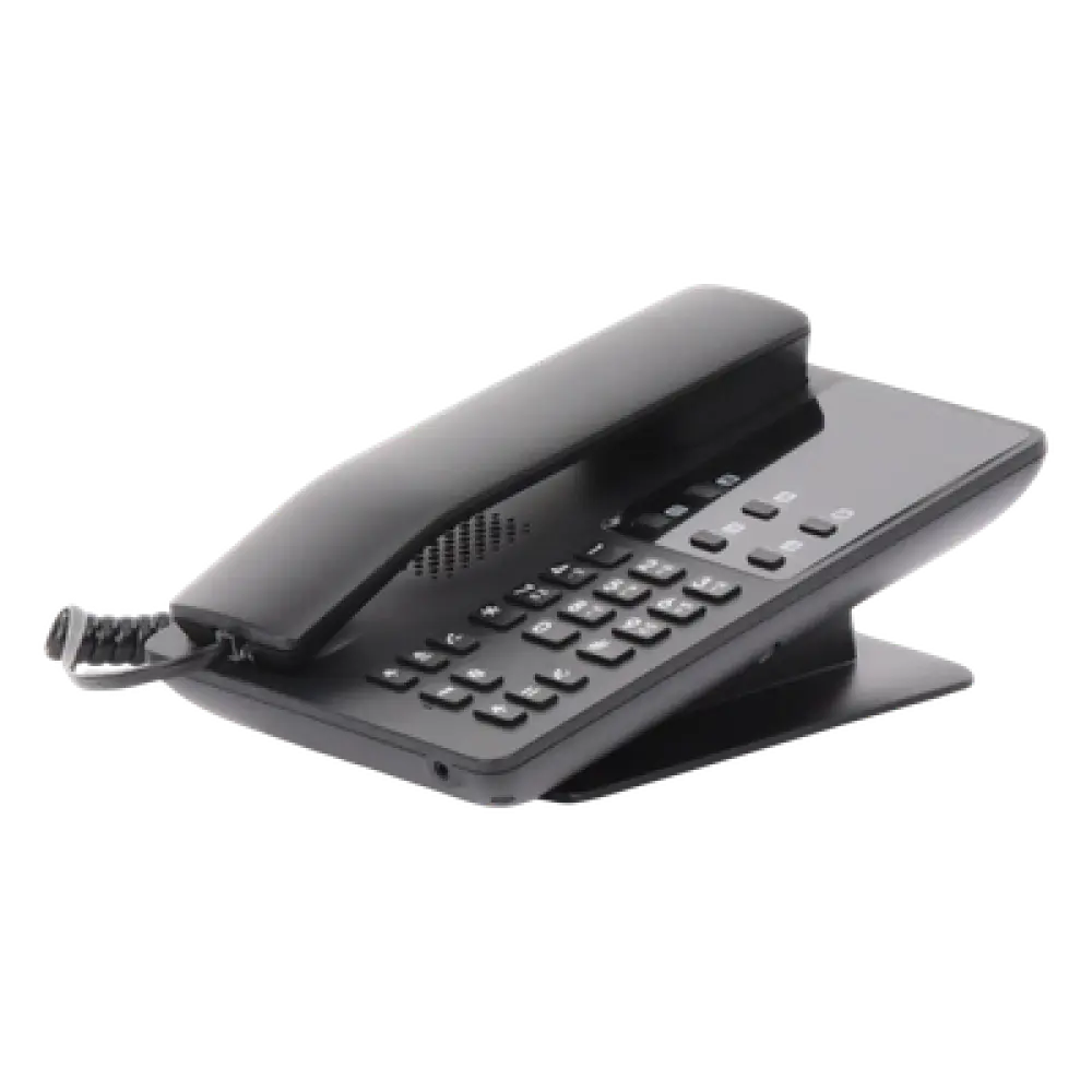 Teléfono IP Hotelero / 2 Líneas SIP / Audio HD Opus / 6 Teclas Programables / 10 Marcación Rápida / Montaje Pared o Escritorio