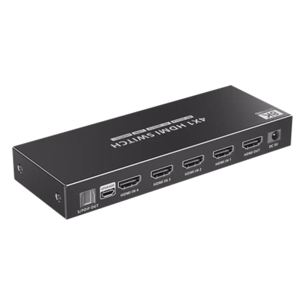 Conmutador HDMI / 4 Entradas 1 Salida / 8K@60Hz / 48 Gbps / HDMI 2.1 / Control IR y RS-232