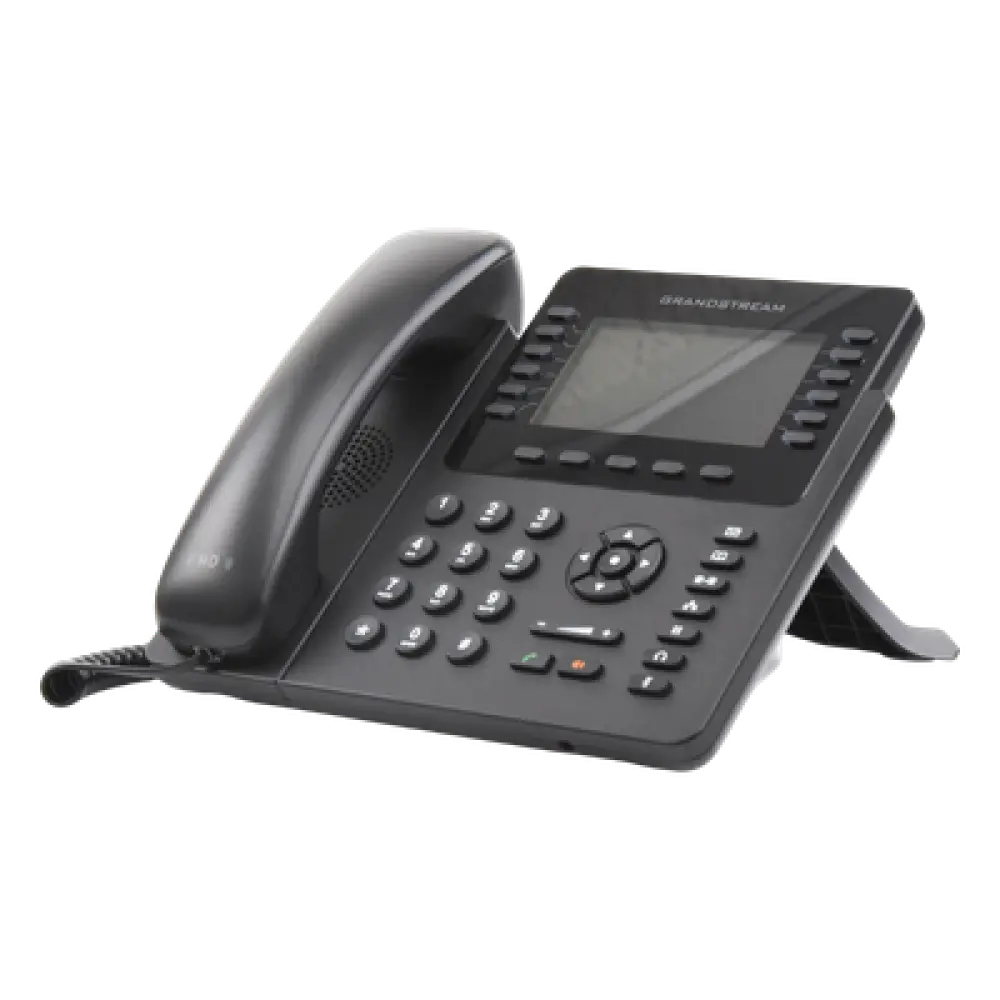 Teléfono IP Empresarial / 12 Líneas / 6 Cuentas SIP / Pantalla LCD Color 4.3 pulgadas / Bluetooth / Dual Gigabit / PoE / 48 Teclas BLF Programables