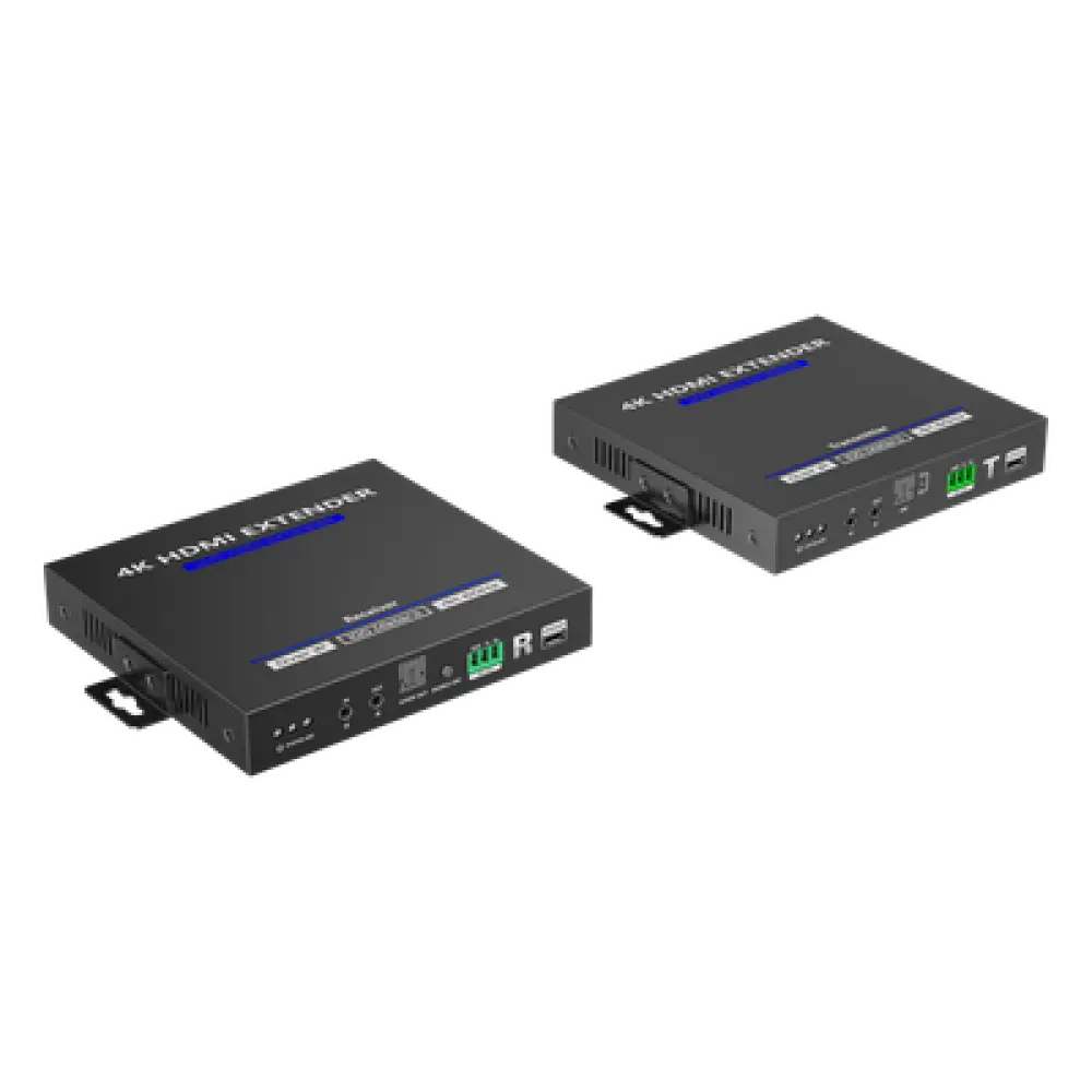 Extensor HDMI sobre IP / 4K@60Hz / Cero Latencia / 100 m (328 ft) / IR Bidireccional / RS-232 / ARC / Salida Loop / IPColor
