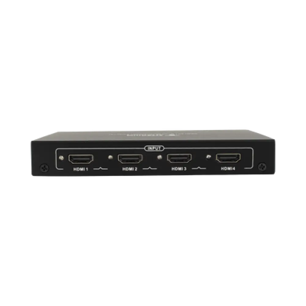 Switch Multiviewer HDMI / 4 Entradas a 1 Salida / 1080p @ 60Hz / Quad / Full Screen / Dual / Control Remoto