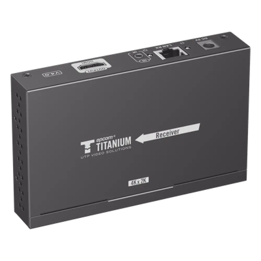 Receptor HDMI IP / 4K@30Hz / 1080p@60Hz / Alcance 120 m (393.7 ft) / Cat6/6a / Control IR / Switch IGMP