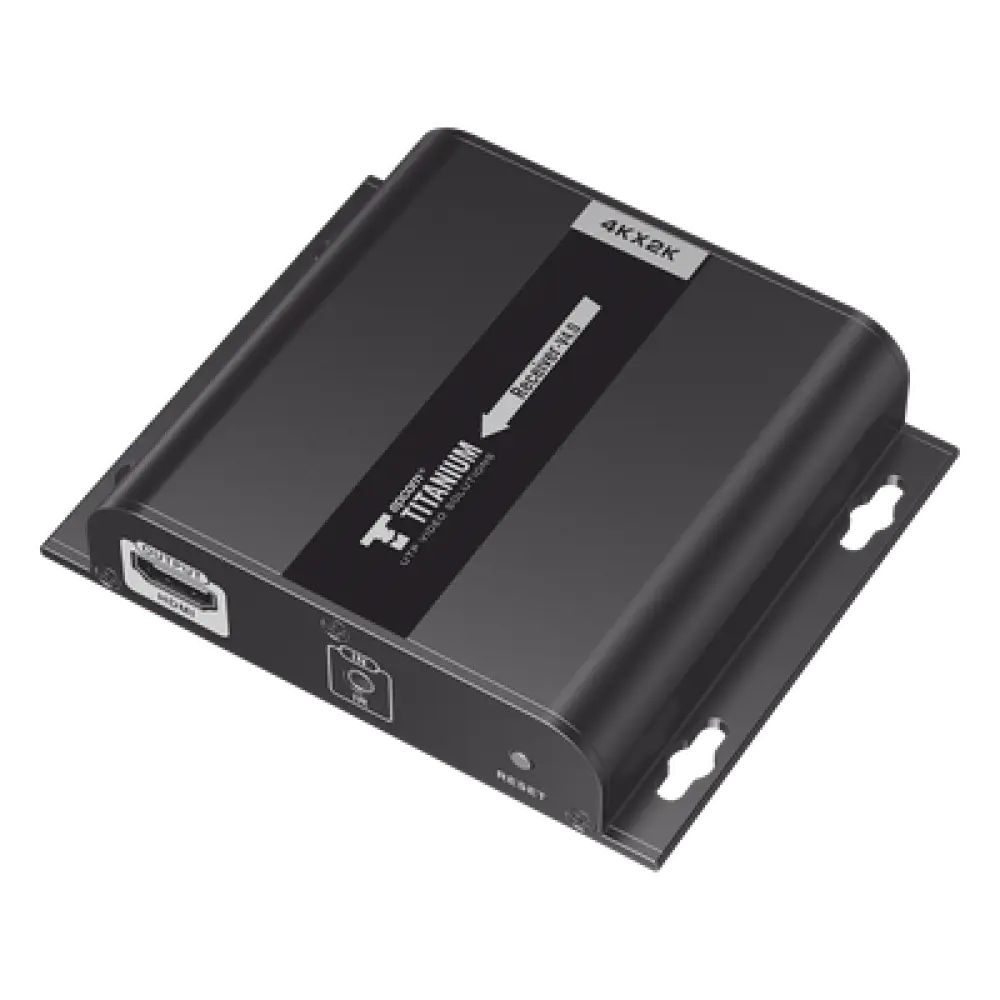 Receptor HDMI Extensor / 4K @ 30Hz / Alcance 120 m (393.7 ft) / Cat 5e/6 / HDbitT / IR / HDCP 1.3 / Switch Gigabit