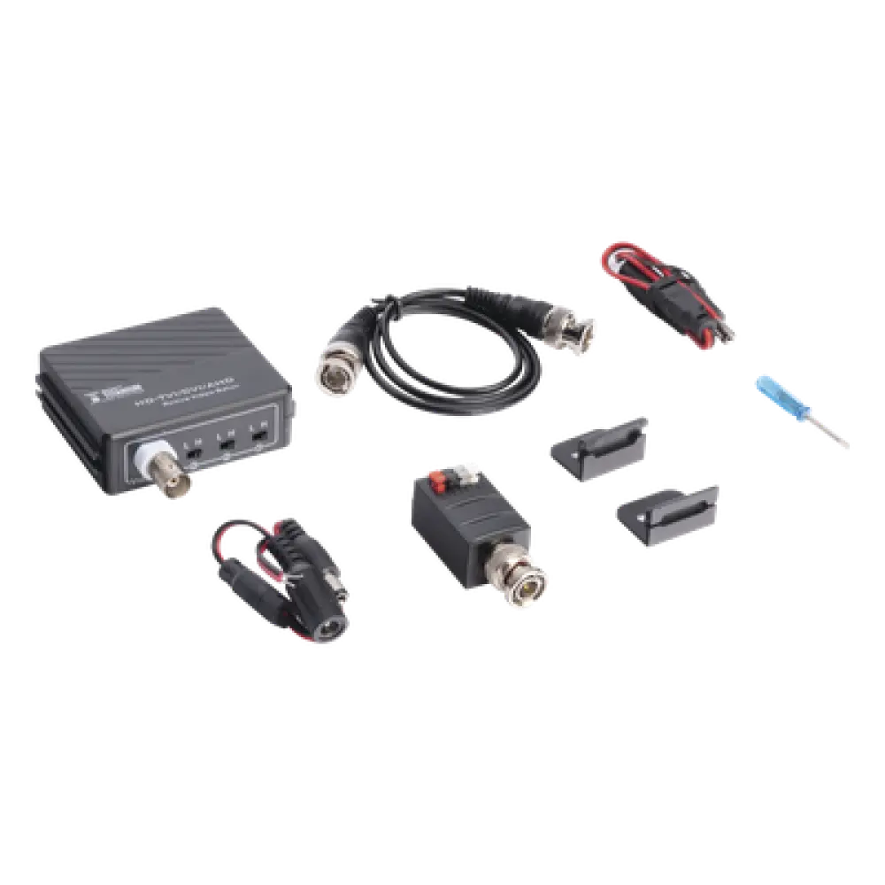 Kit de transmisión de video / 400 m (1312 ft) / 2 MP / HD-TVI HD-CVI AHD CVBS / Activo+Activo / Protección grado III