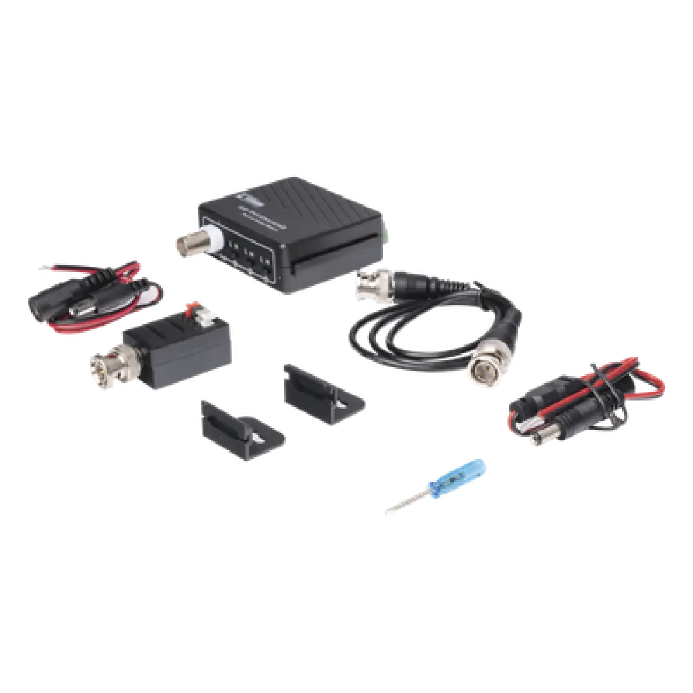 Kit de transmisión de video / 400 m (1312 ft) / 2 MP / HD-TVI HD-CVI AHD CVBS / Activo+Activo / Protección grado III
