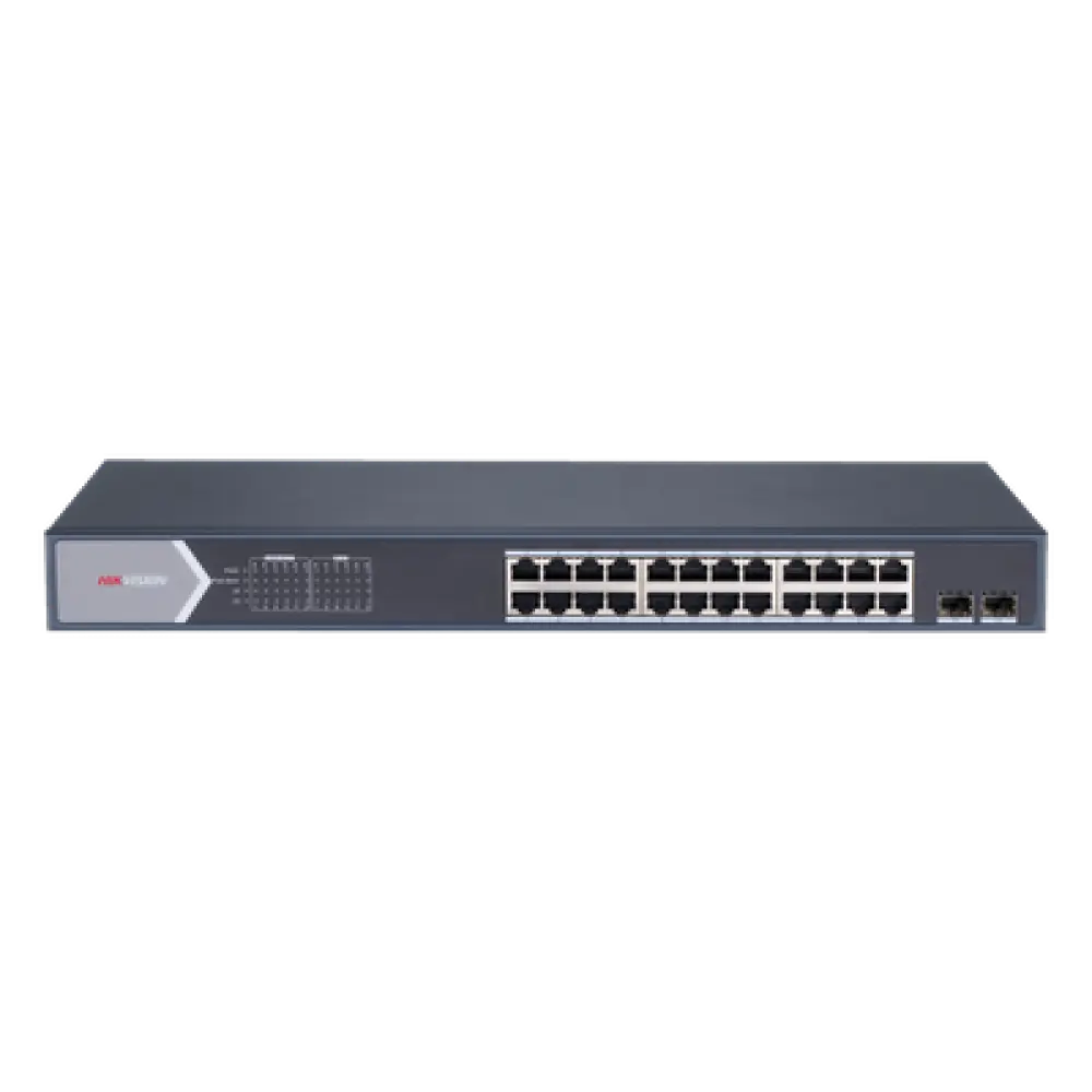 Switch PoE+ Administrable / 24 Puertos Gigabit / 2 Puertos SFP / PoE Extendido 250 m (820.2 ft) / 370 W / 56 Gbps